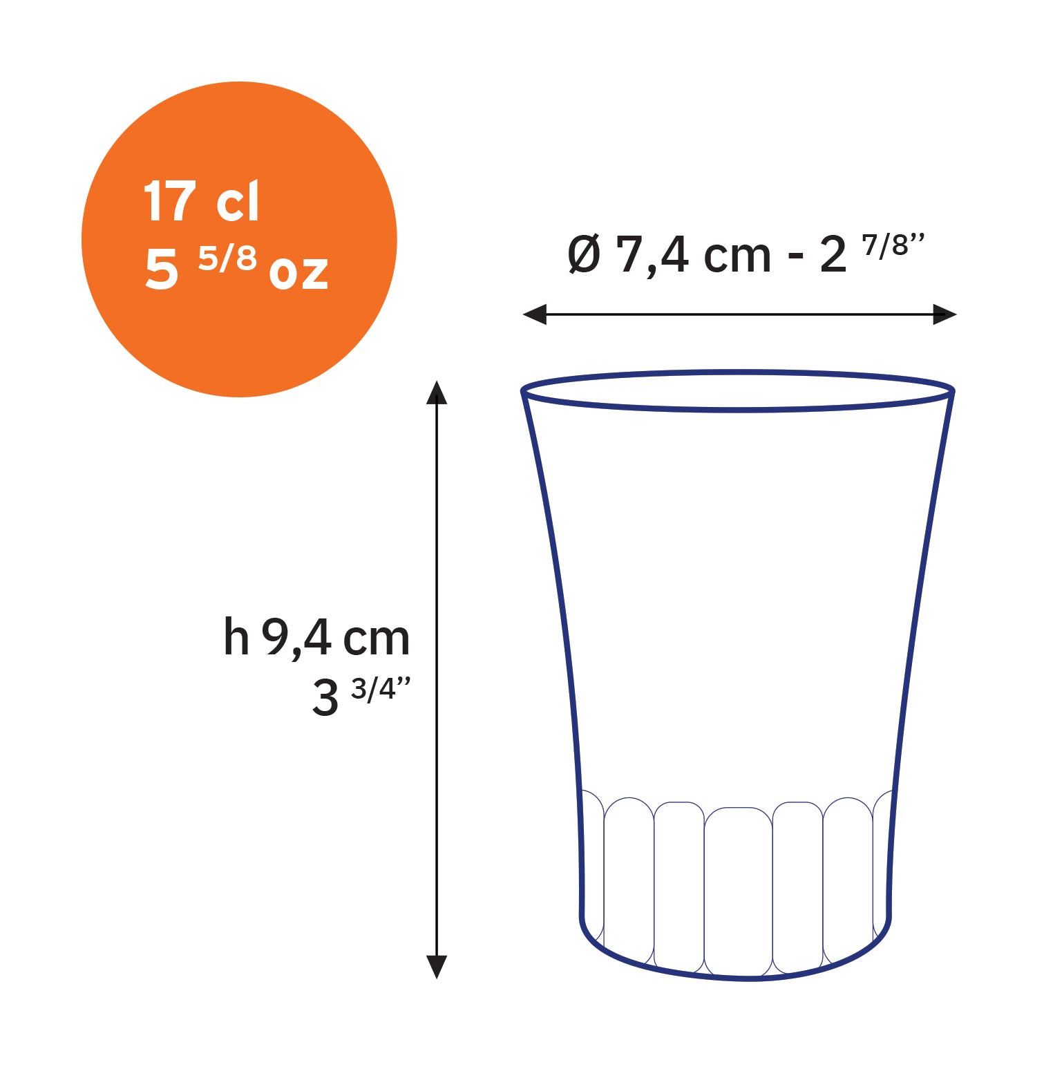 AMALFI - Taza de cristal transparente 17 cl (Lote de 4)