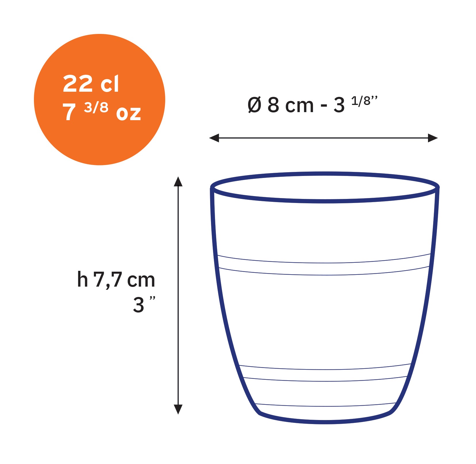 Gigogne - Verre Décoré 22 cl X Le Slip Français