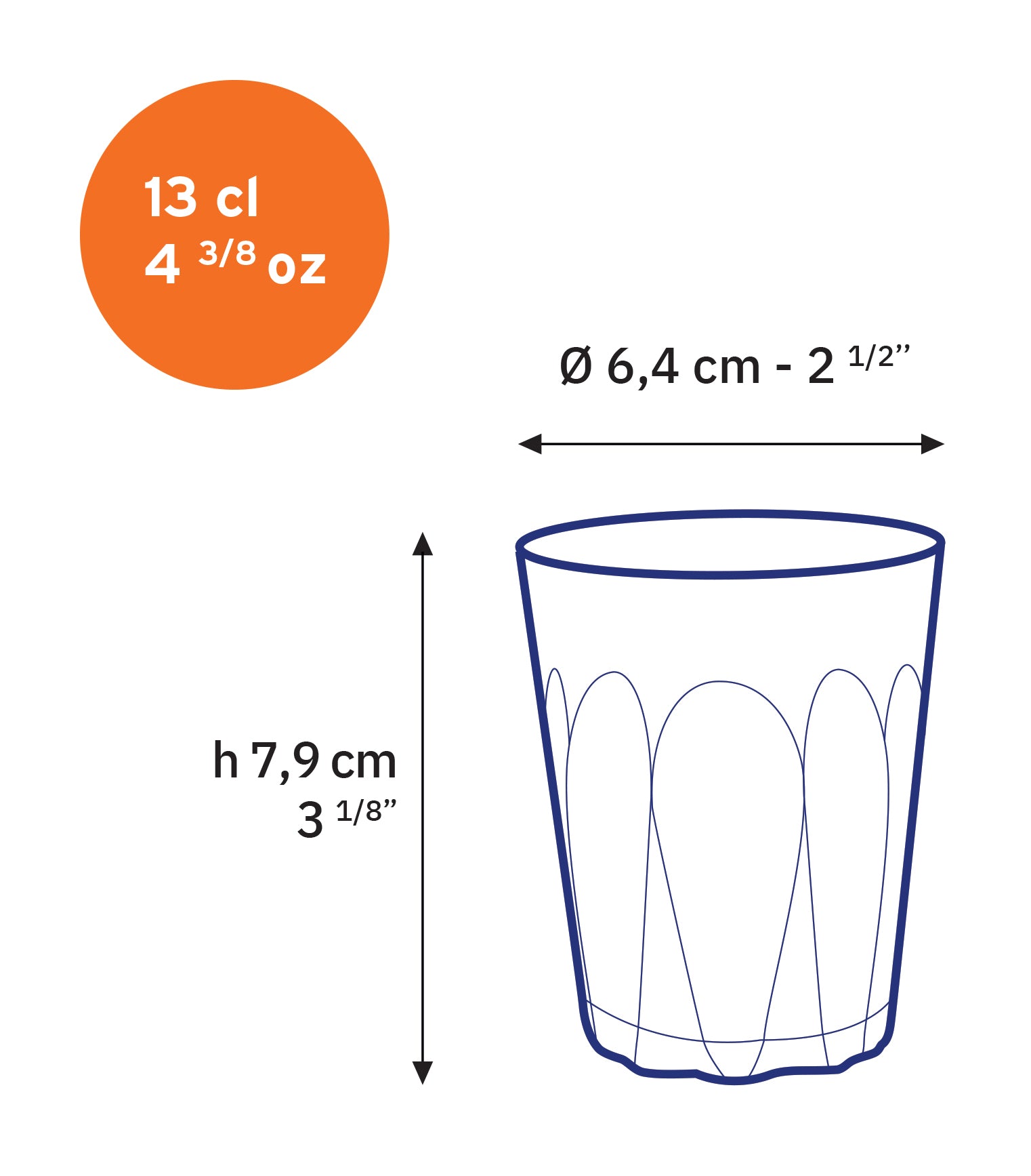 Provence - Vaso transparente 13cl (Lote de 6)