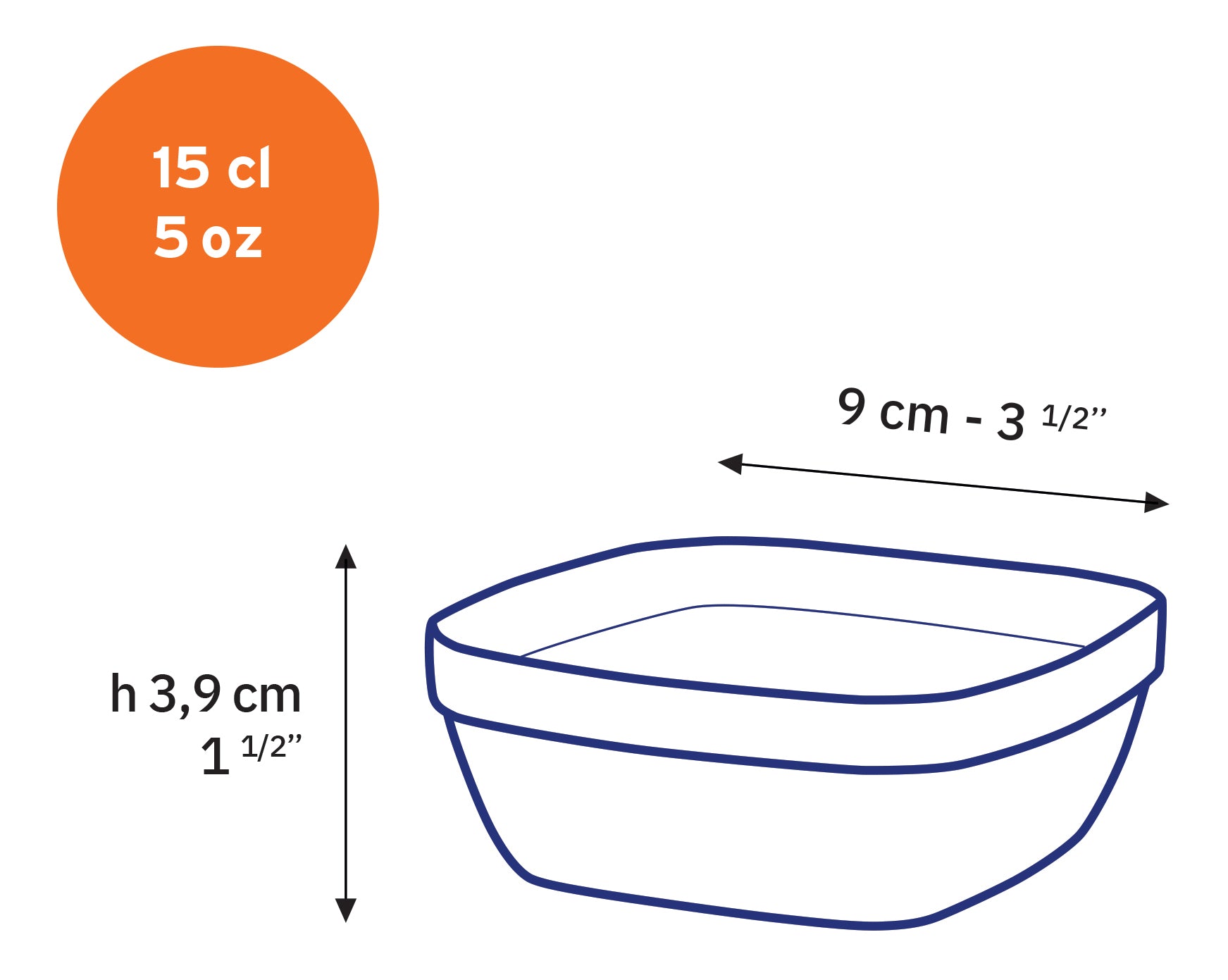 Lys - Plato cuadrado transparente 15cl (Lote de 6)