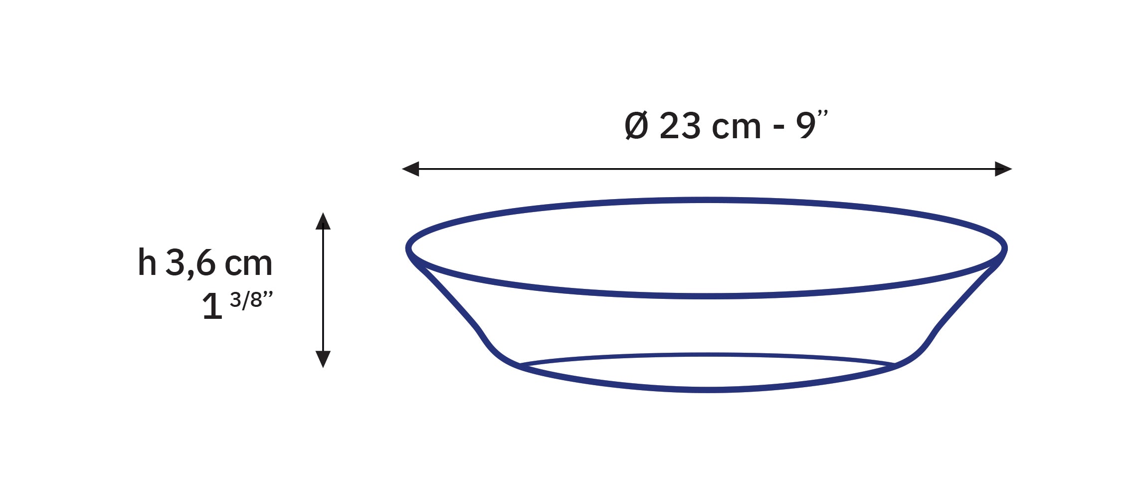 Lys - Plato Sopa Sepia x6 - 23cm