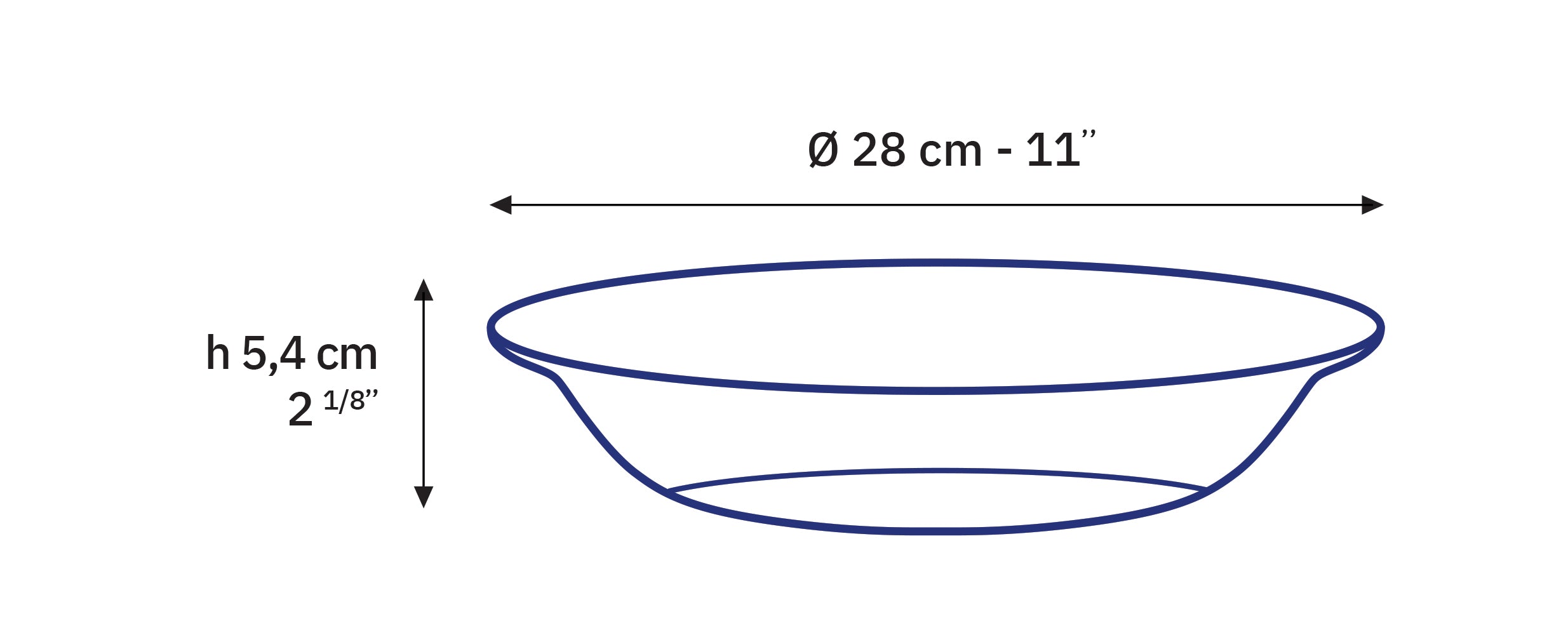 Lys - Plato de servir - plata dorada - 28cm
