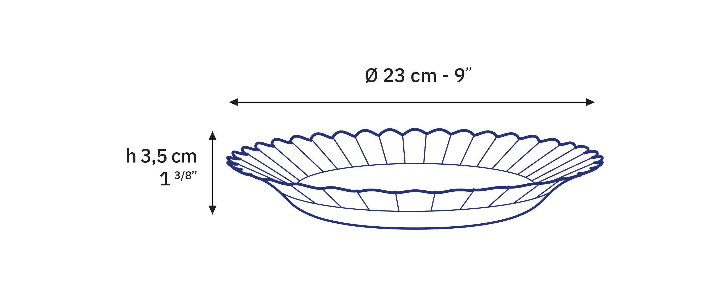 Picardie - Platos hondos x6 - 23cm - Vermeil