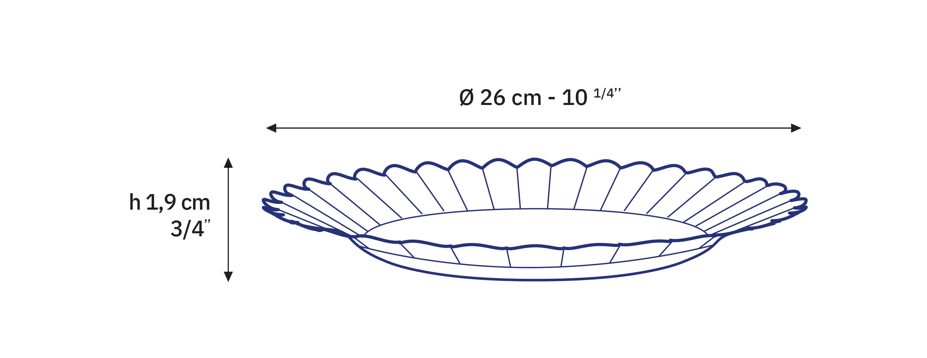 Picardie - Assiettes transparentes x6 - 26cm