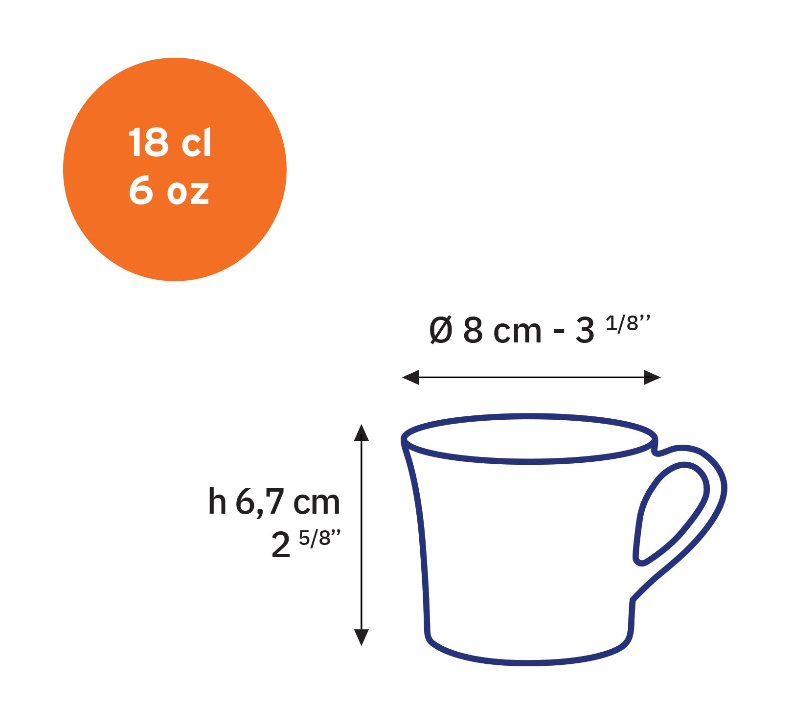 Lys - Taza de cristal vermeil 18 cl (Lote de 6)