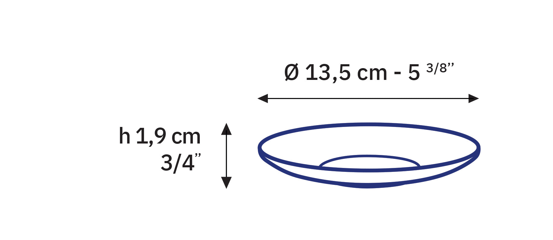 Lys - Plato de cristal bermellón 13,5 cm (Lote de 6)
