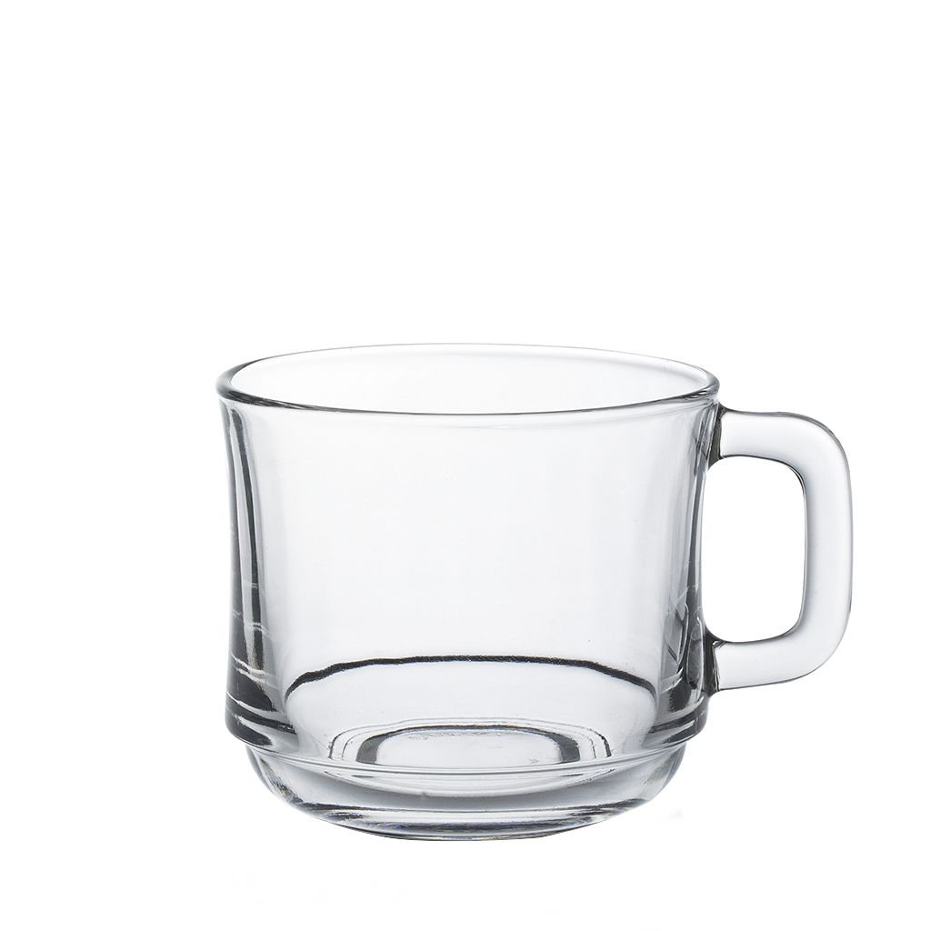 Lys - Tasse en verre transparent Empilable 22 cl (Lot de 6)