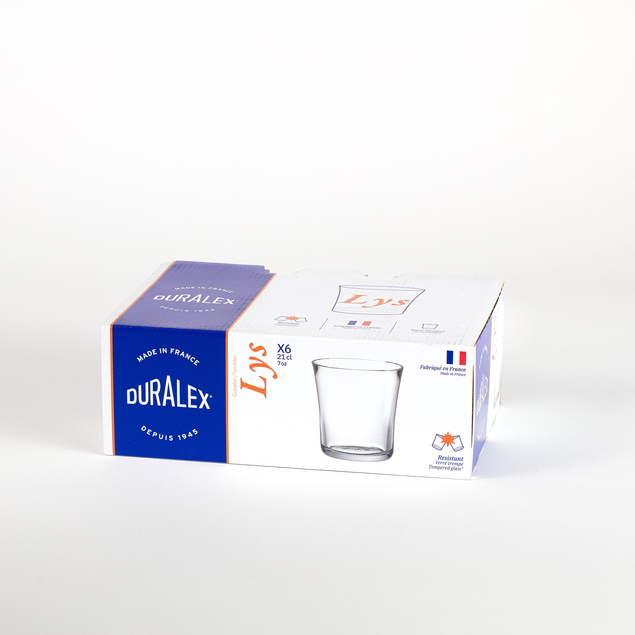 Lys - Verre transparent 21 cl (Lot de 6)