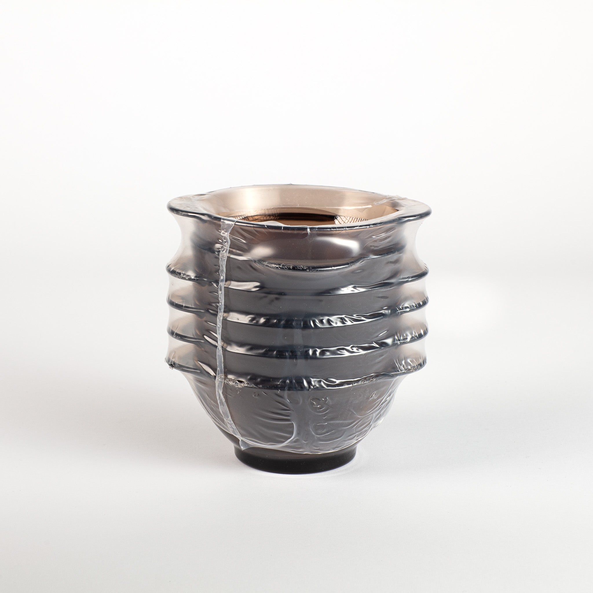 Lys - Bol de cristal sepia con orejas 51cl (Lote de 6)