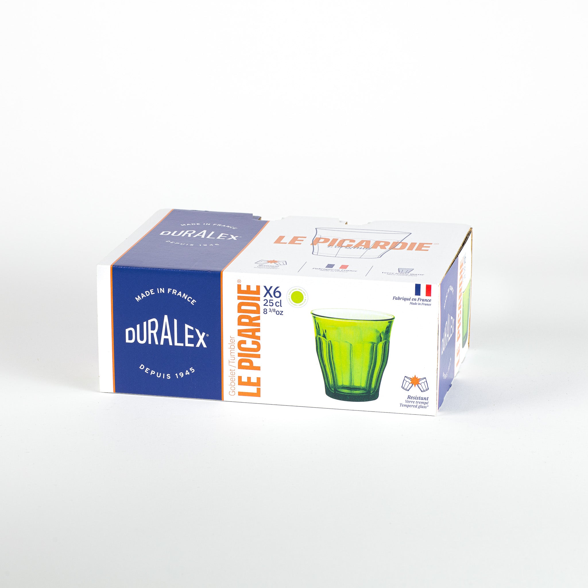 Le Picardie - Vaso de Agua - Verde - 25cl (Lote de 6)