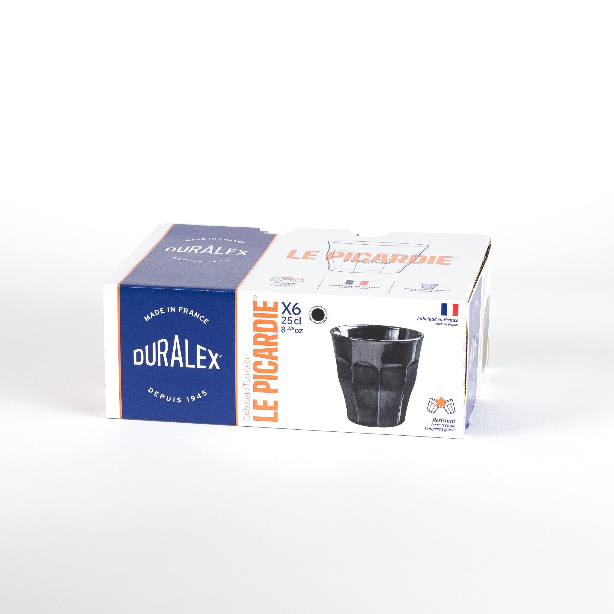Le Picardie Noir brillant - Verre 25cl -  (Lot de 6)