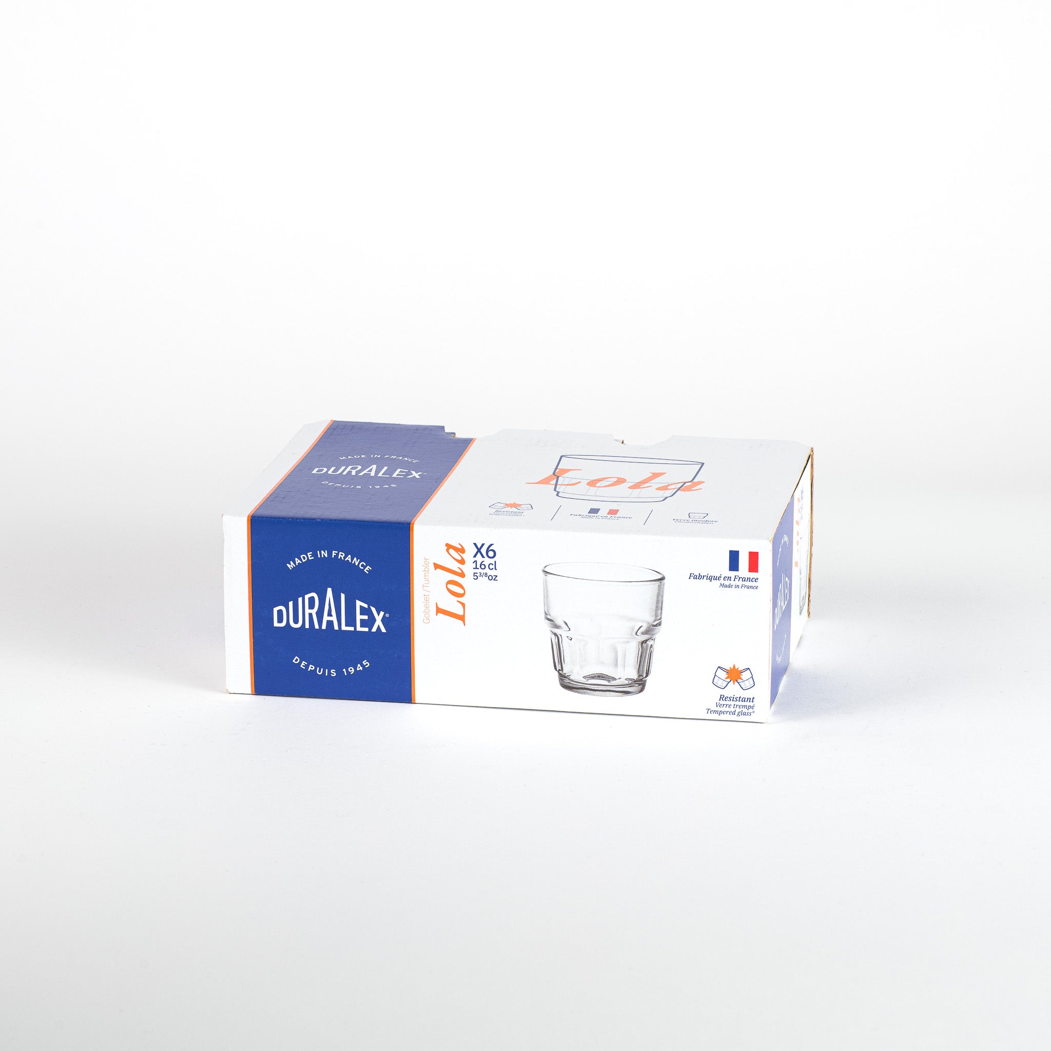 Lola - Vaso transparente 16cl (Set de 6)