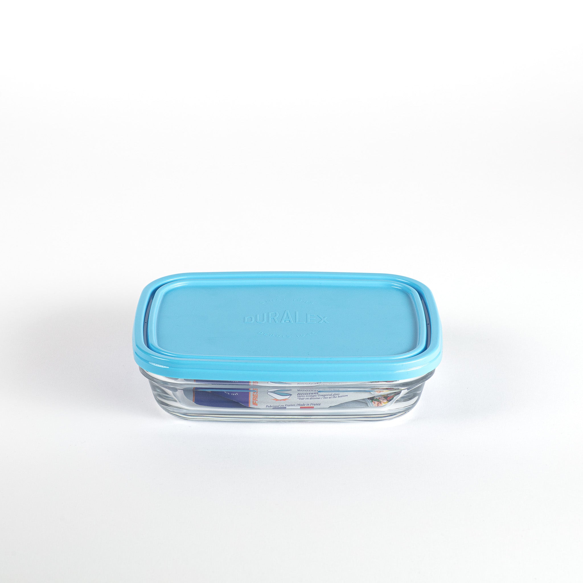 Freshbox - Boite de conservation rectangulaire couvercle bleu 80cl
