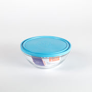 Freshbox - Lata redonda con tapa azul 1,59L