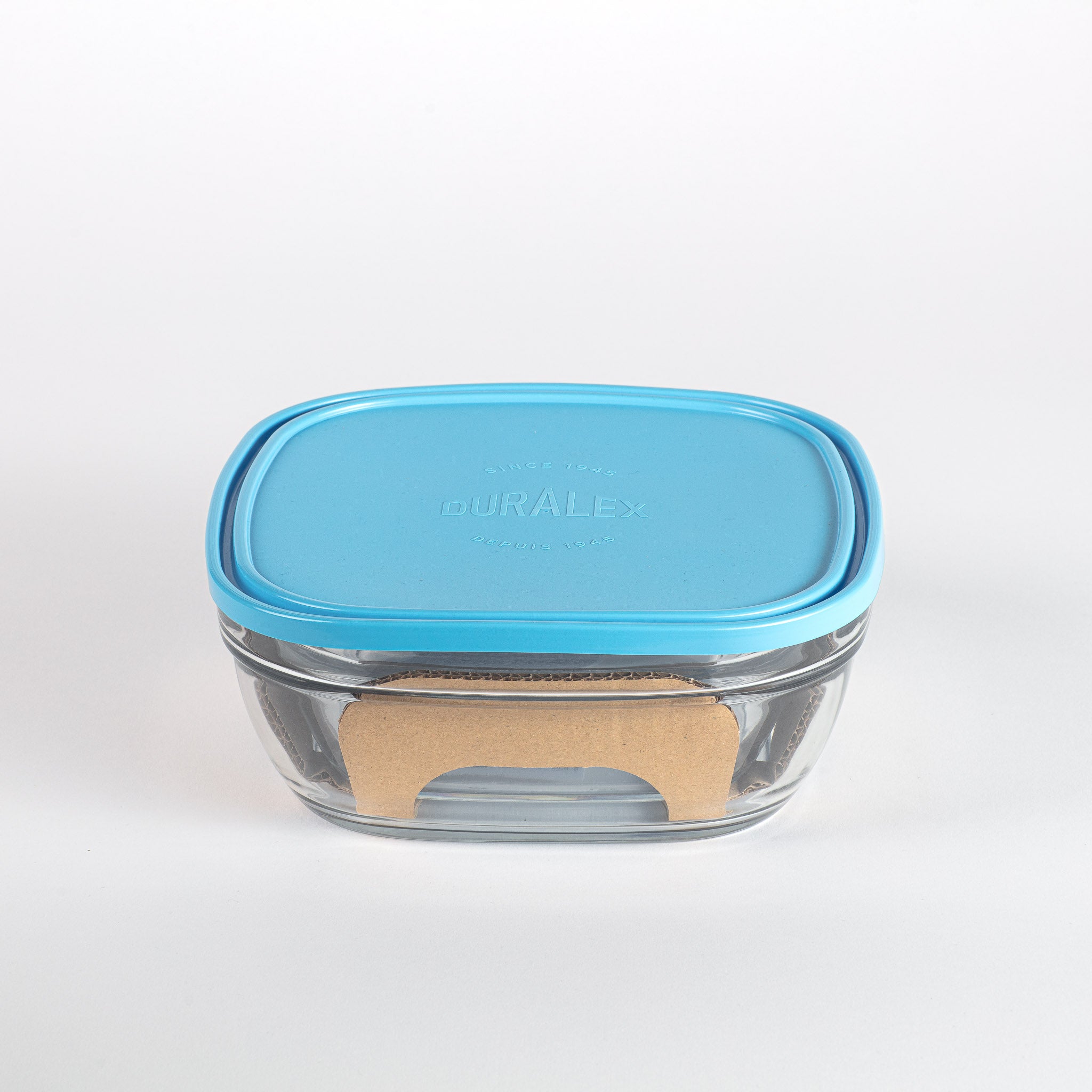 Freshbox - Boite de conservation carrée couvercle bleu 3,1L