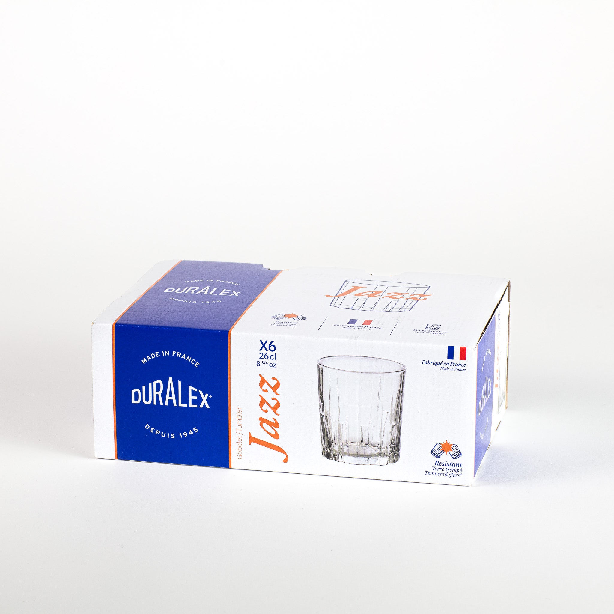 Jazz - Verre bas transparent 26cl (Lot de 6)