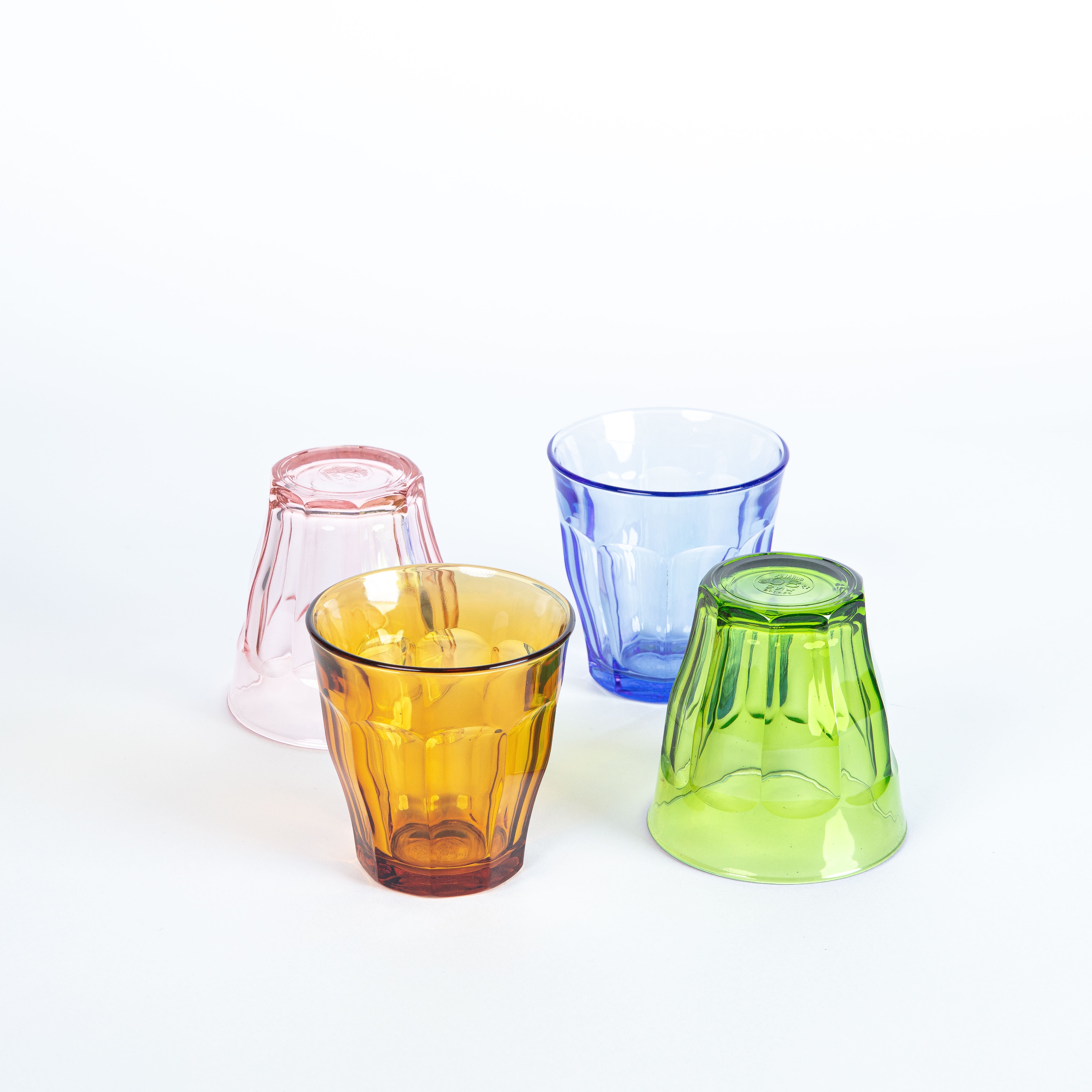 Le Picardie - Verre 25cl panaché couleurs -  80 ans (Lot de 4)