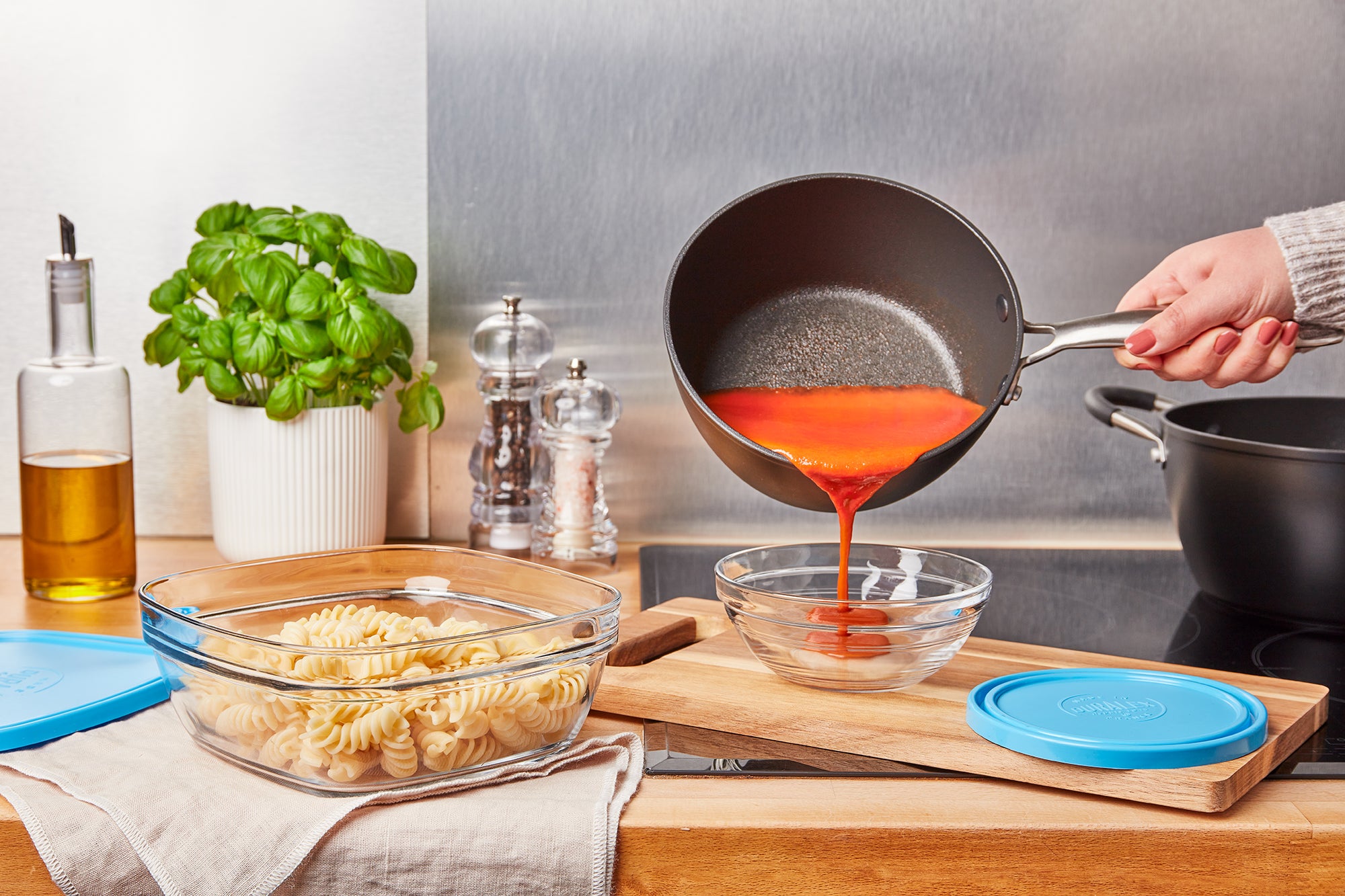 Freshbox - 5 cajas redondas de almacenamiento de varios tamaños