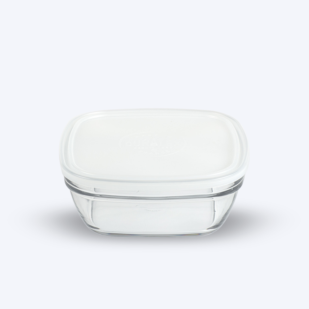 Freshbox – Quadratische Aufbewahrungsbox mit weißem Deckel, 1,15 l – Duralex® Boutique