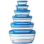 Freshbox - 6 cajas cuadradas de almacenamiento de varios tamaños