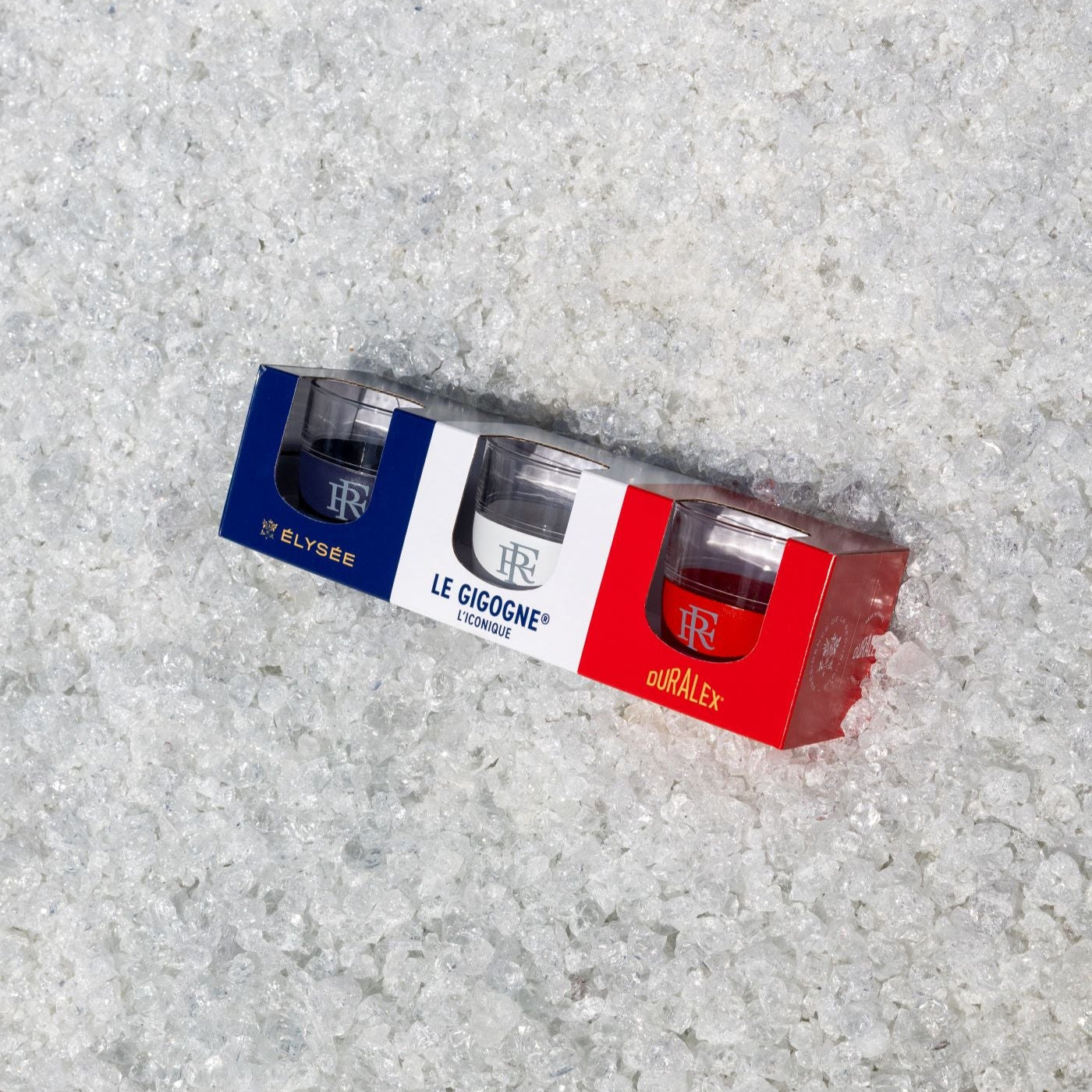 Boite 3 verres Gigogne Duralex 22cl Elysée packaging