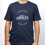 Camiseta azul - logo Duralex blanco bordado Talla L