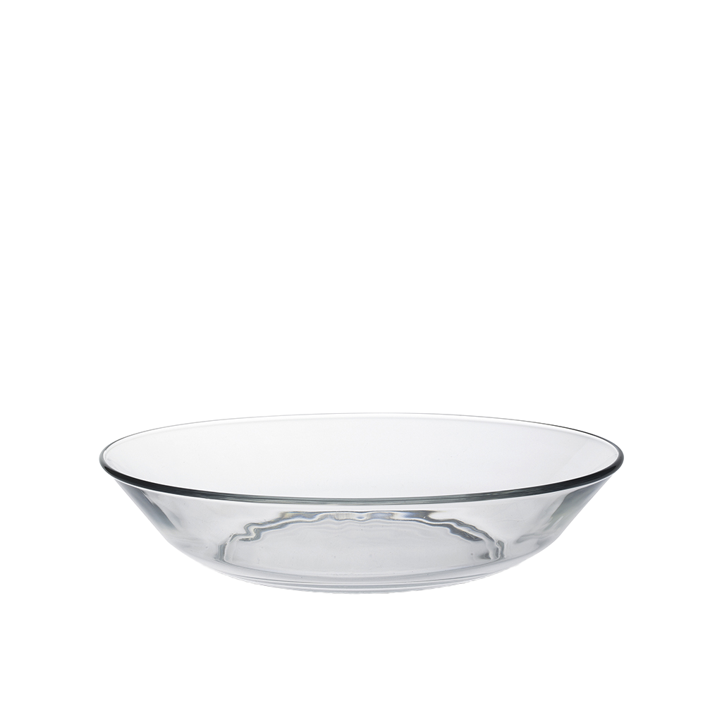 Lys - Assiette creuse en verre transparent x6 - 21cm