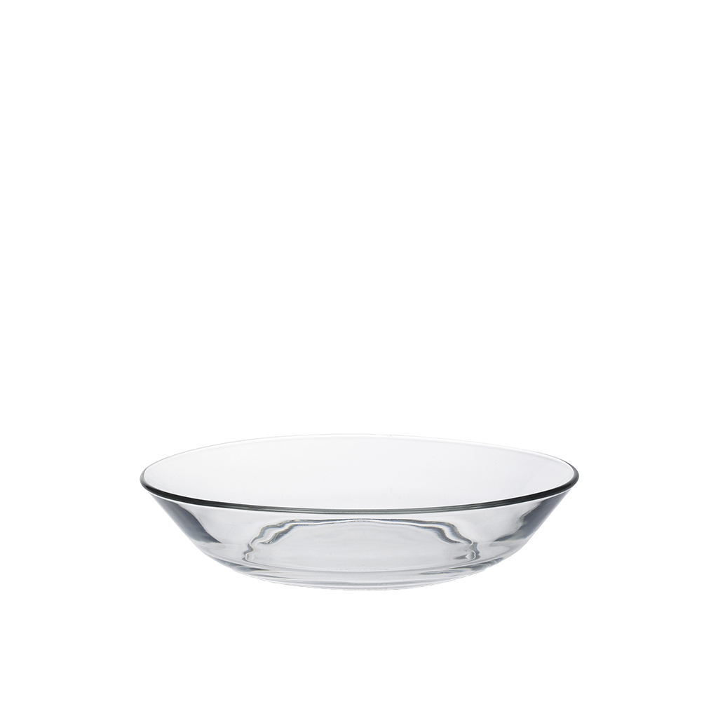 Lys - Assiette creuse en verre transparent x6 - 17,5cm