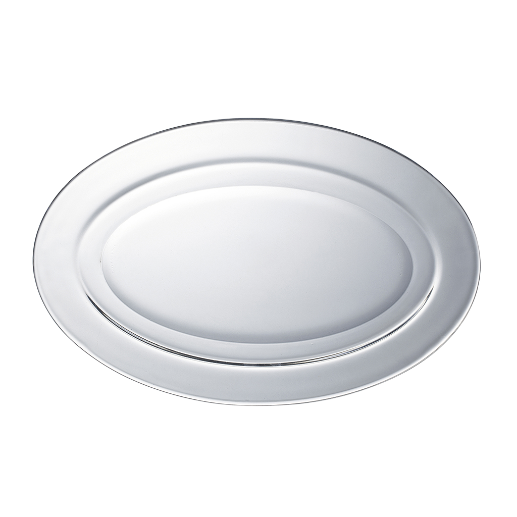 Lys - Plat de service en verre transparent ovale 31cm