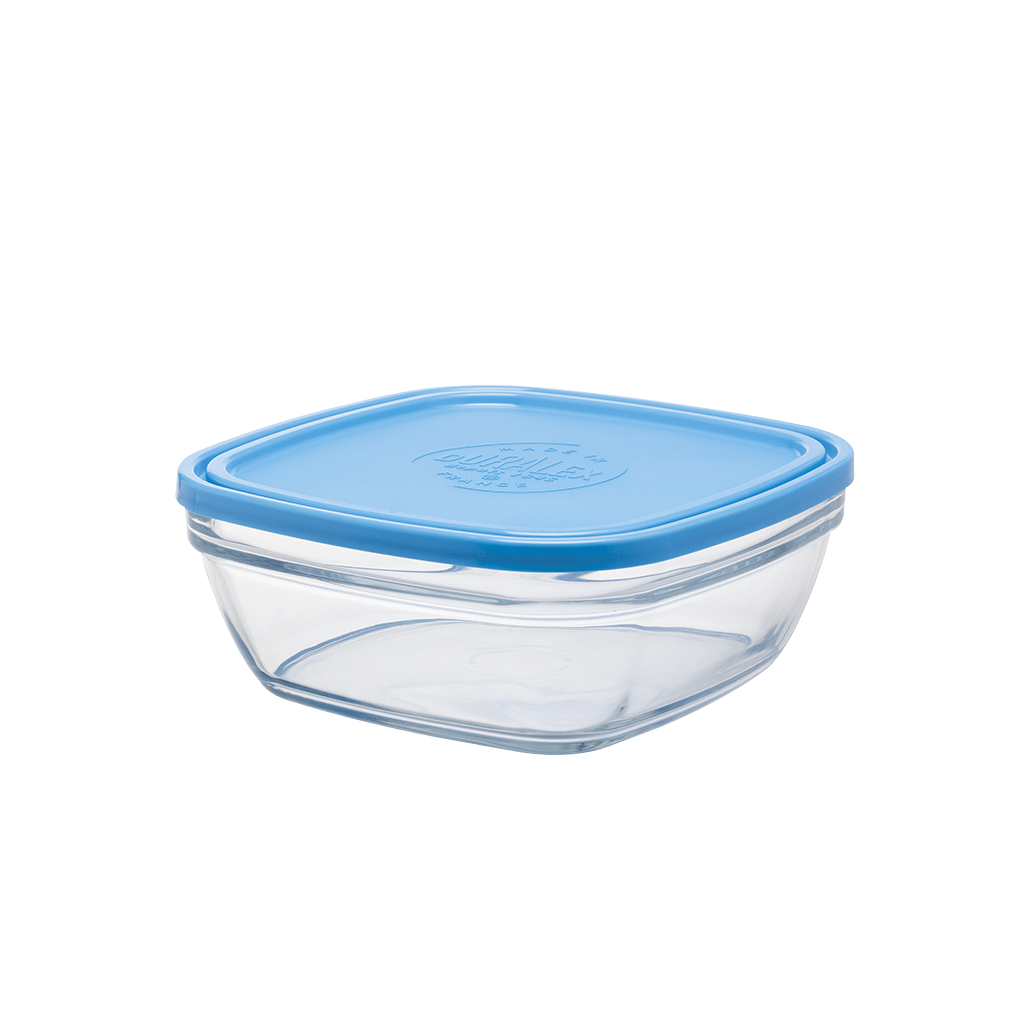 Freshbox - Boite de conservation carrée couvercle bleu 2L