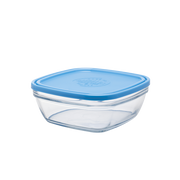 Freshbox - Caja cuadrada con tapa azul 2L