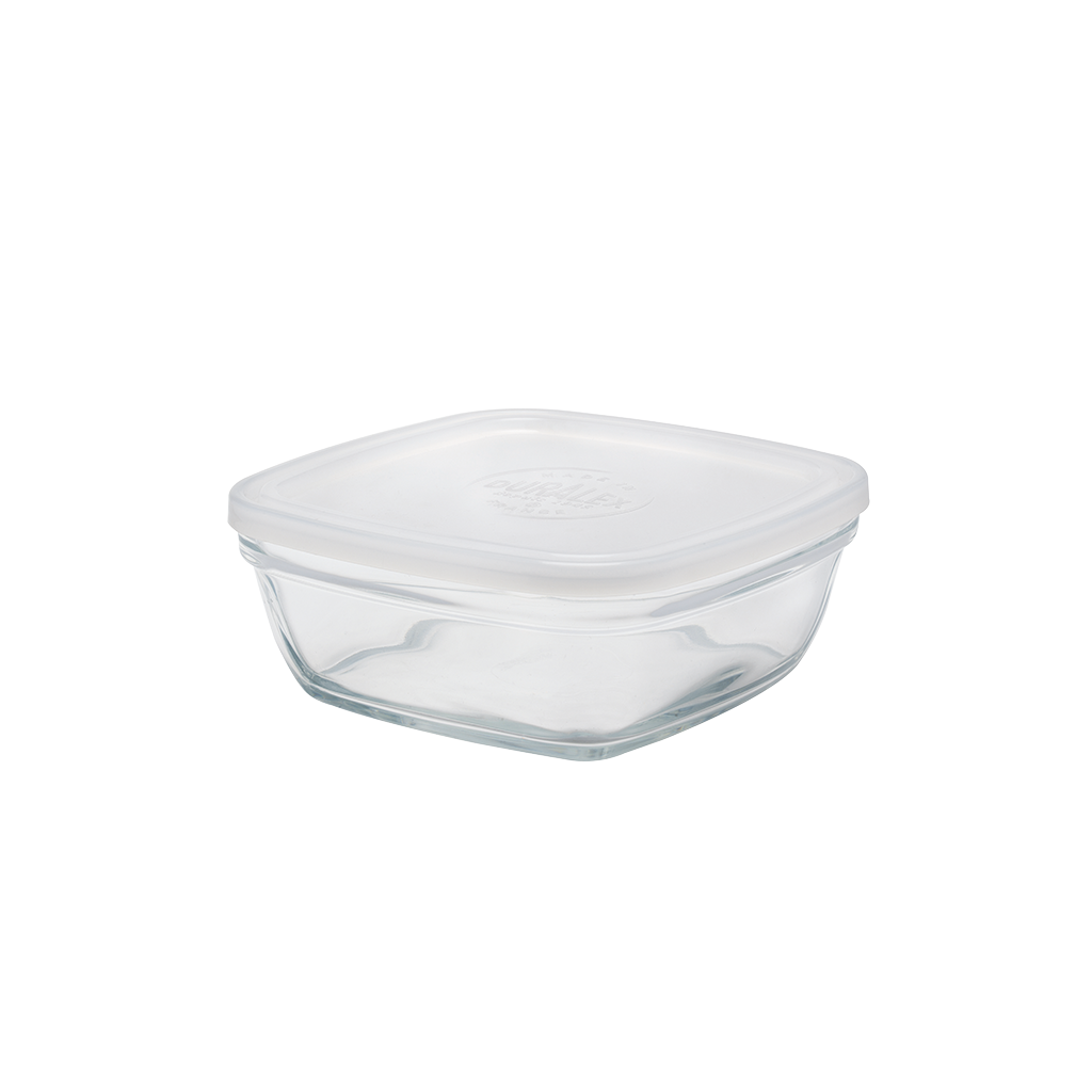 Freshbox - Caja cuadrada con tapa blanca 1,15L