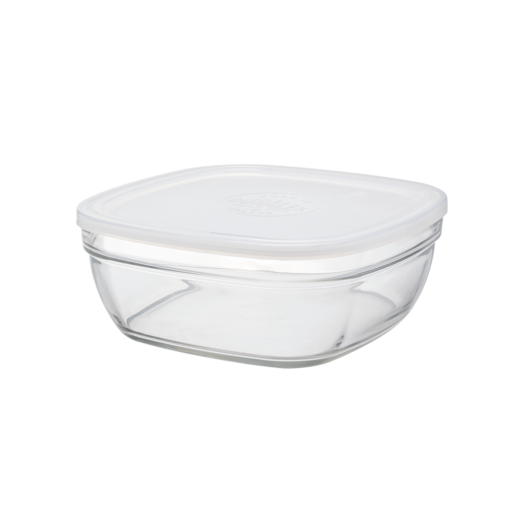 Freshbox - Lata cuadrada con tapa blanca 3,1L