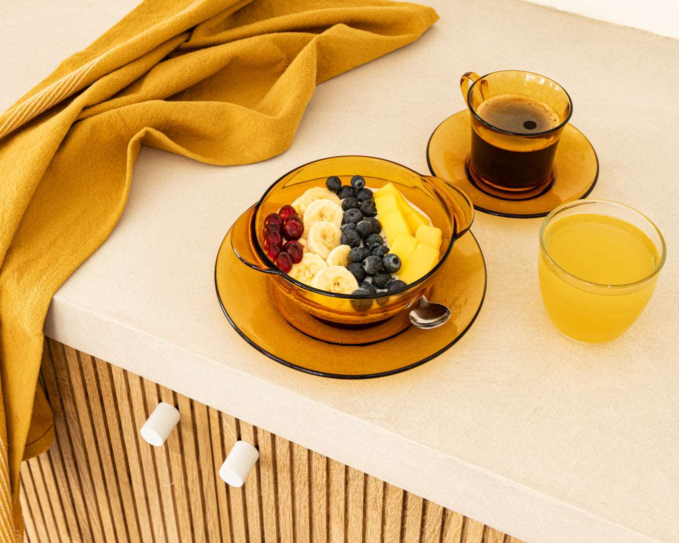 Lys - Tasse en verre vermeil 18 cl (Lot de 6)