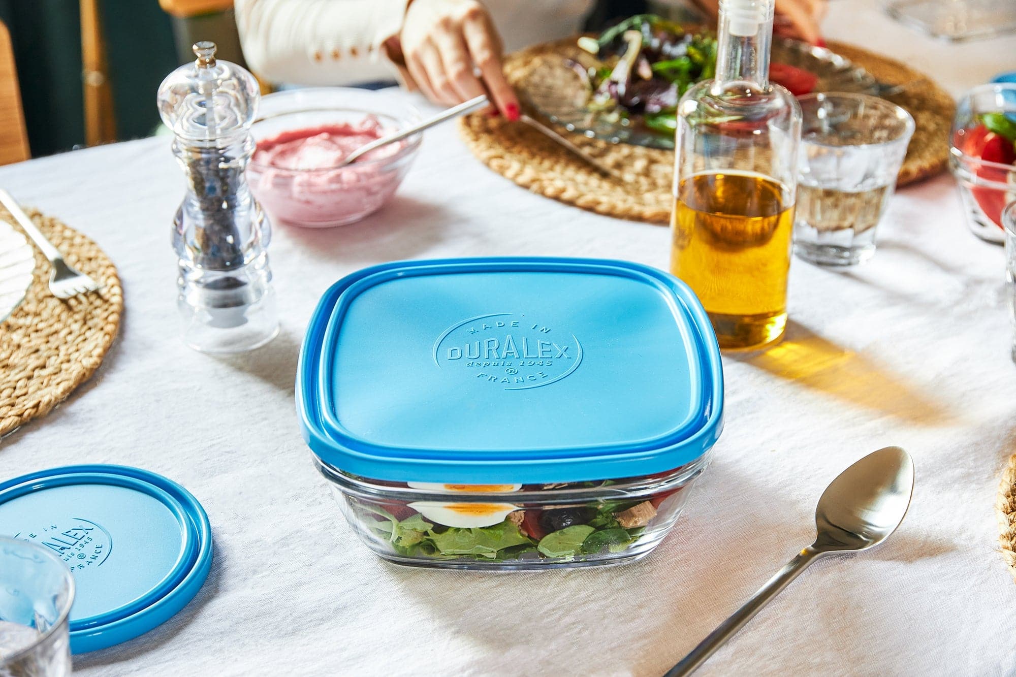 Freshbox - Juego de 3 cajas cuadradas de almacenamiento multitamaño