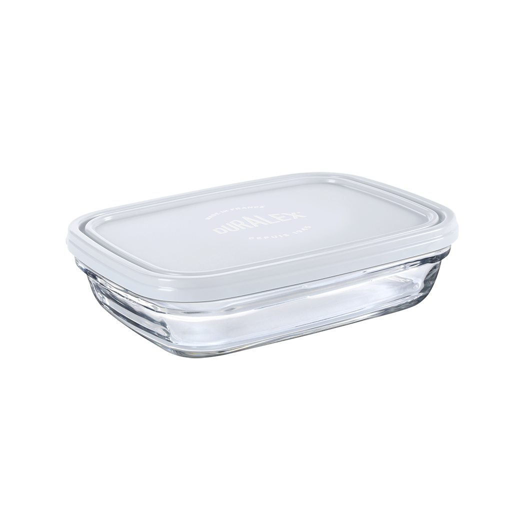 Freshbox - Boite de conservation rectangulaire couvercle blanc 80cl