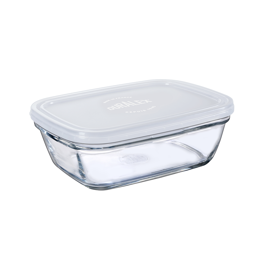 Freshbox - Boite de conservation rectangulaire couvercle blanc 1,1L