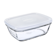 Freshbox - Caja rectangular con tapa blanca 1,65L