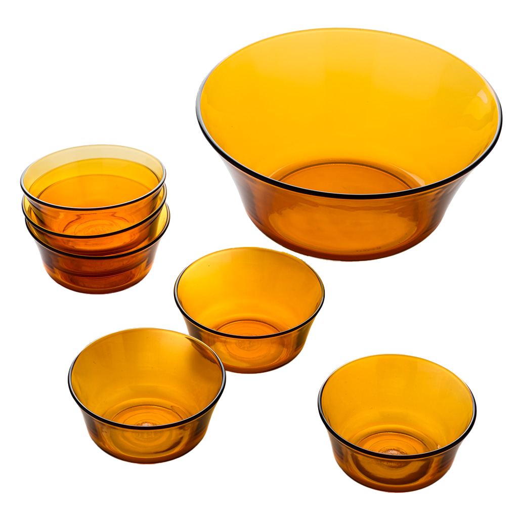 Lys - Saladier (2.2L) et petites coupelles de service (25cl) / Vermeil