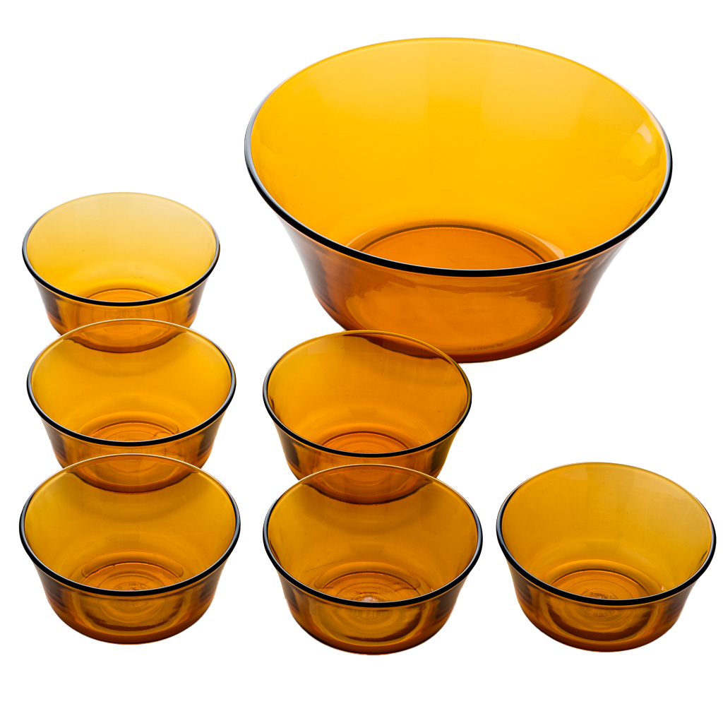 Lys - Saladier (2.2L) et petites coupelles de service (25cl) / Vermeil