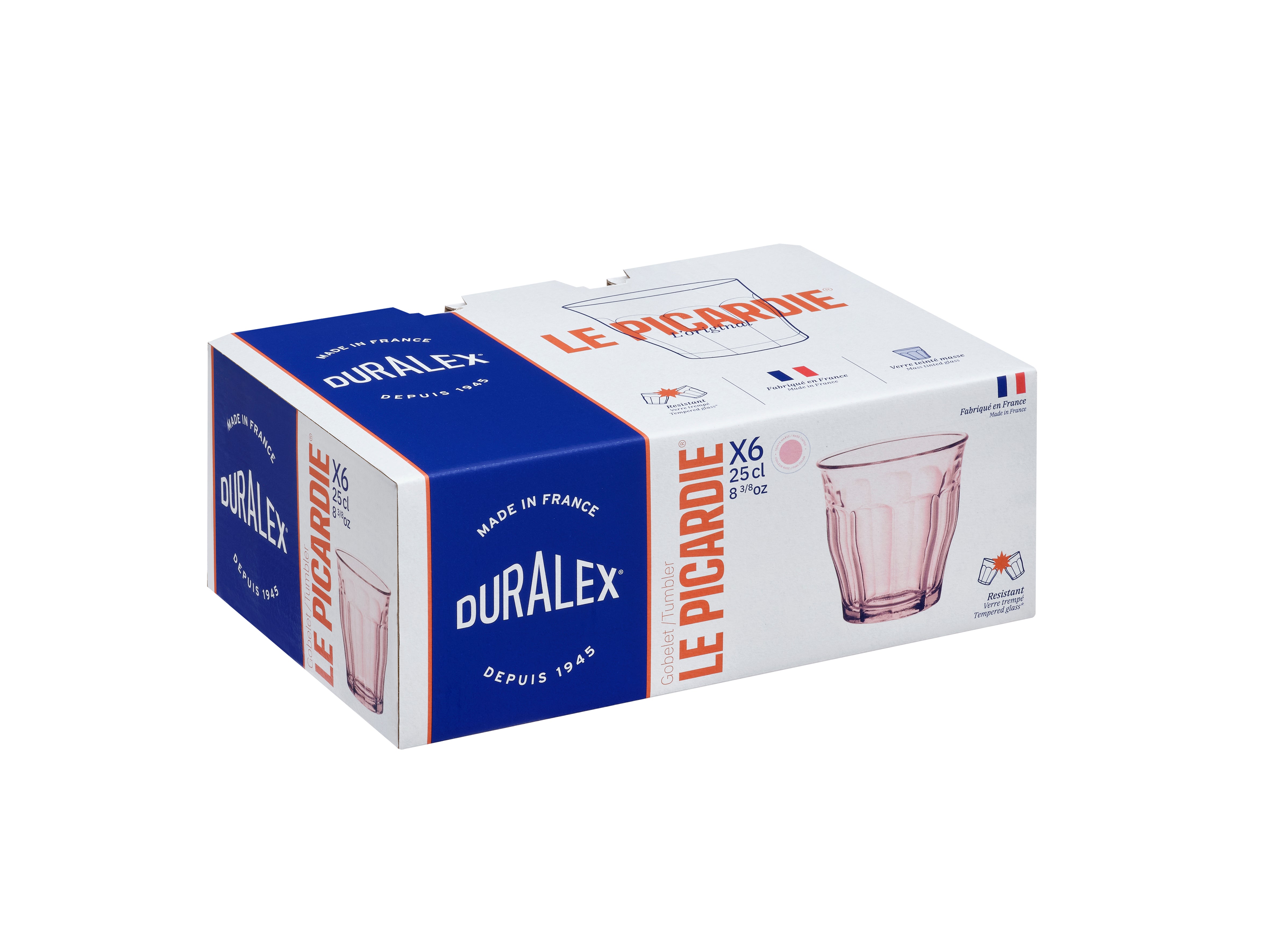 Le Picardie - Glass - Pink 25 cl (Set of 6)