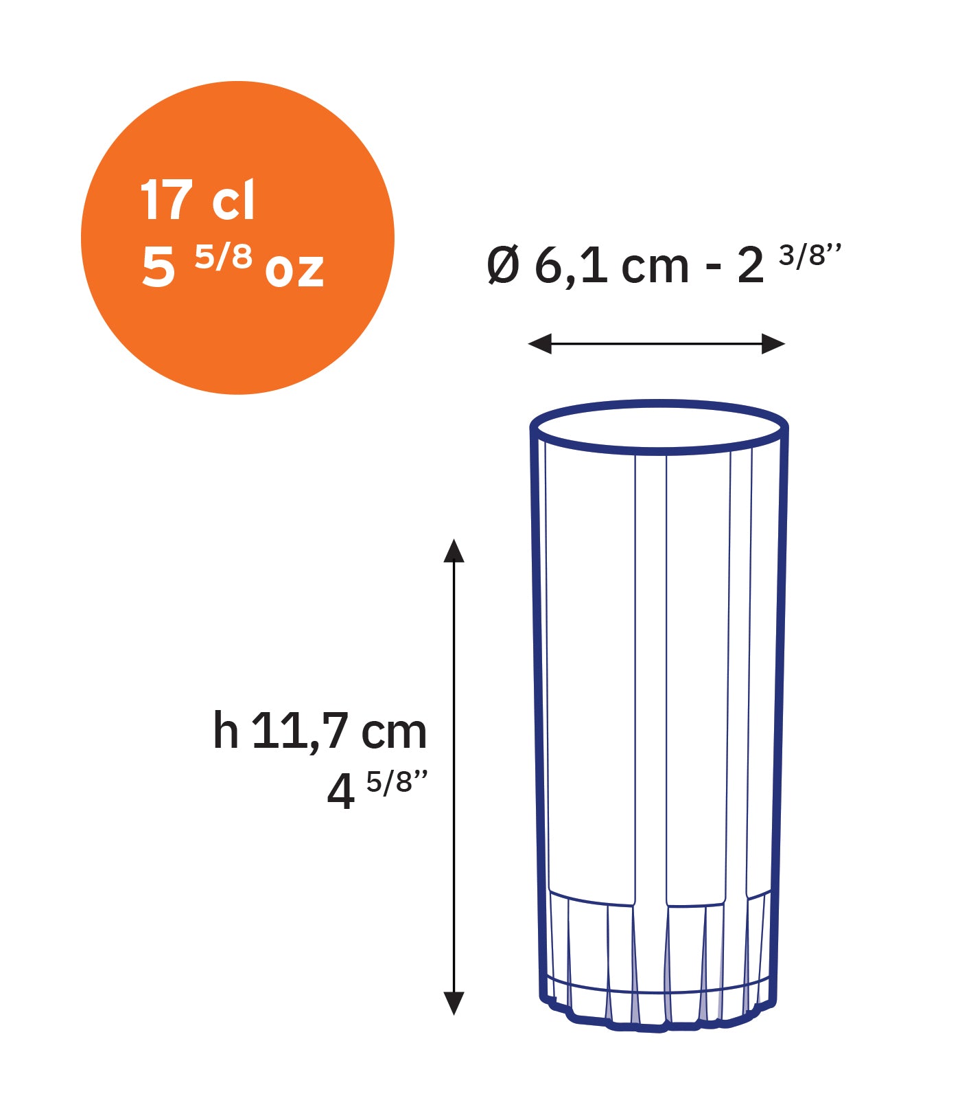 Jazz - Verre à cocktail haut transparent 17cl (Lot de 6)