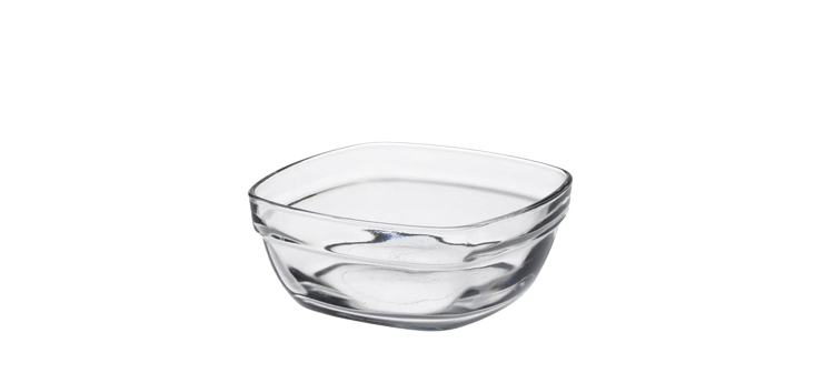 Lys - Coupelle carrée transparent 15cl (Lot de 6)