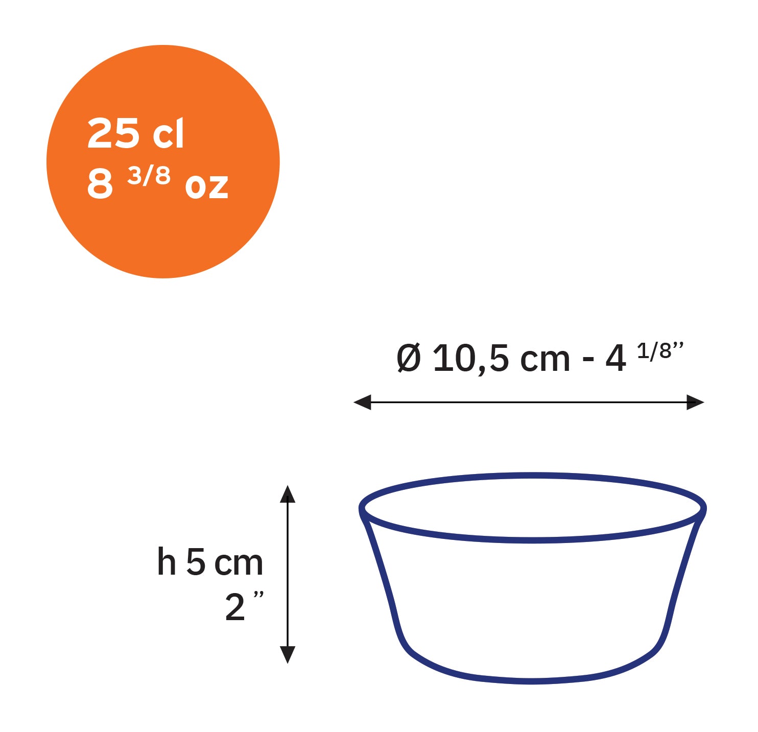 Lys - Coupelle en verre 10,5 cm - 25cl - Sépia