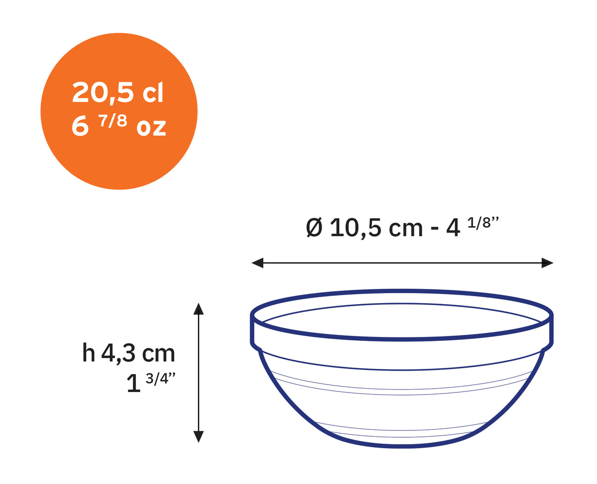 Duralex Bols Empilables 20 Cm Avec Couvercle Verre Dépoli - Conservation Fraîcheur