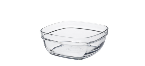 Lys - Saladier carré en verre transparent 14 cm - 61 cl