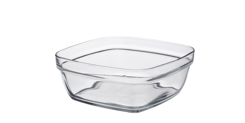 Lys - Saladier carré en verre transparent