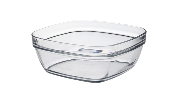 Lys - Saladier carré en verre transparent