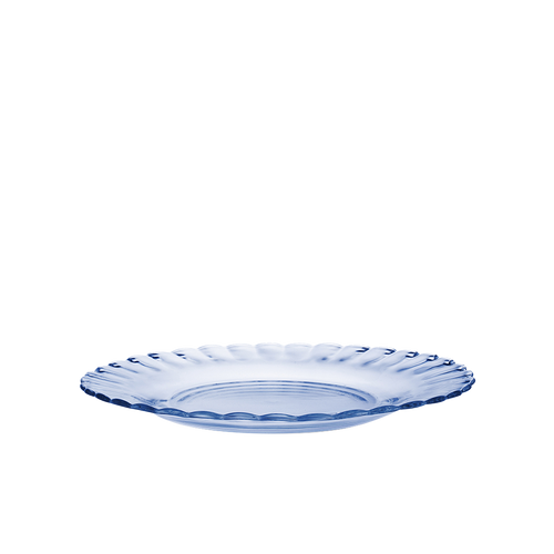 Collection Santorin   - Assiette à dessert en verre coloré bleu marine 20,5 cm (Lot de 6) Le Picardie®