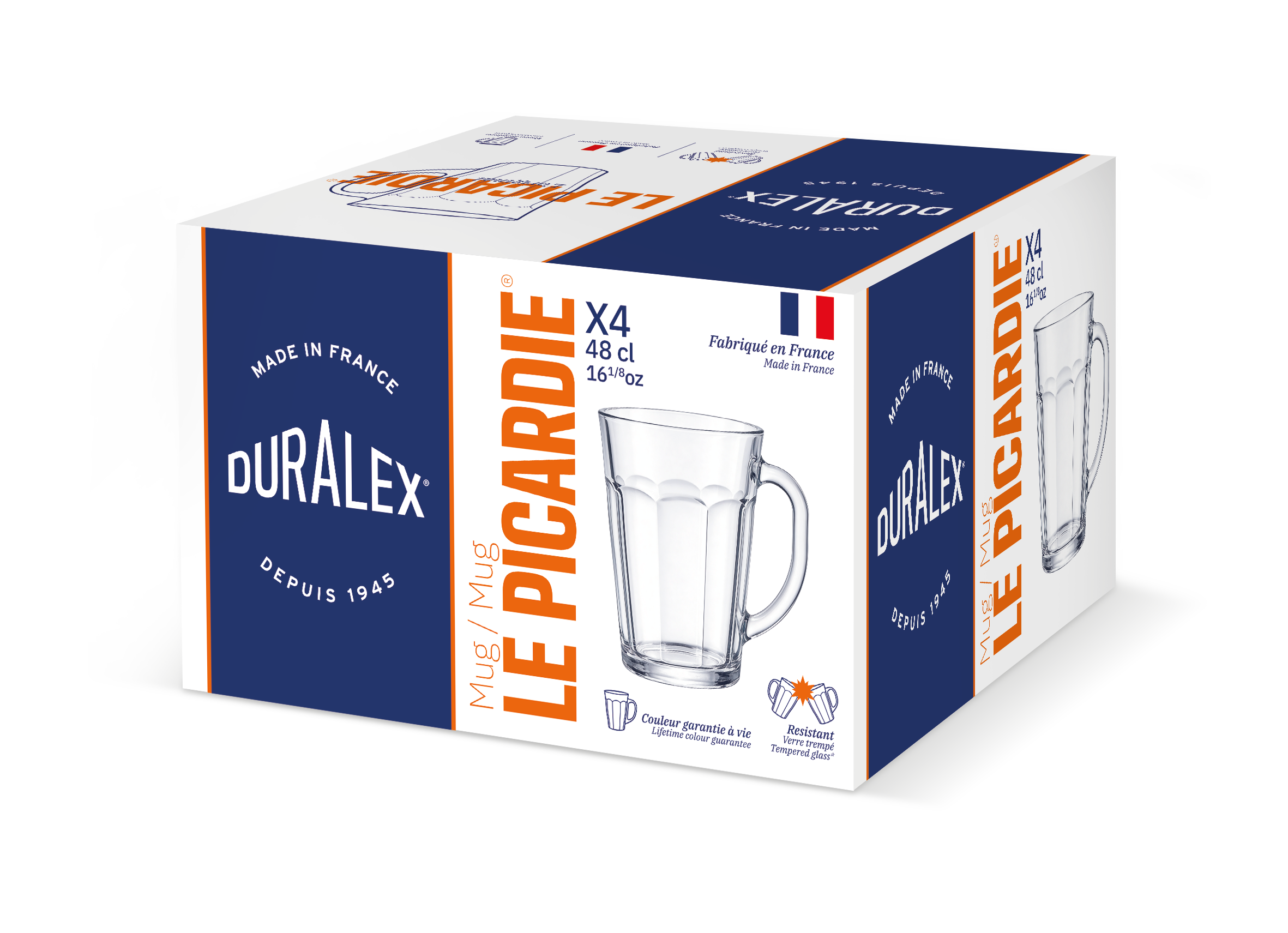Le Picardie - Mug - Transparent 48cl (Set of 6)